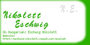 nikolett eschwig business card
